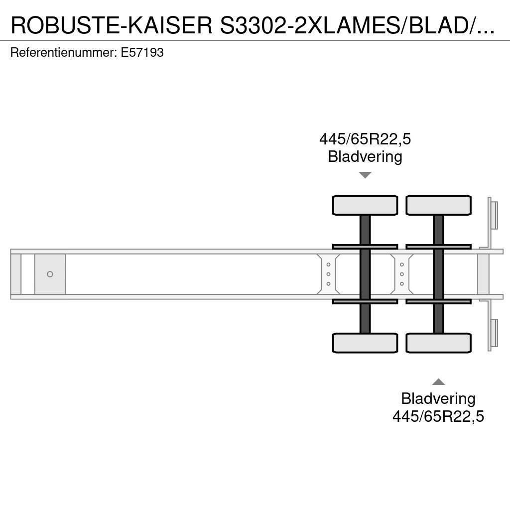  Robuste-Kaiser S3302-2XLAMES/BLAD/SPRING Semi-trailer med tip