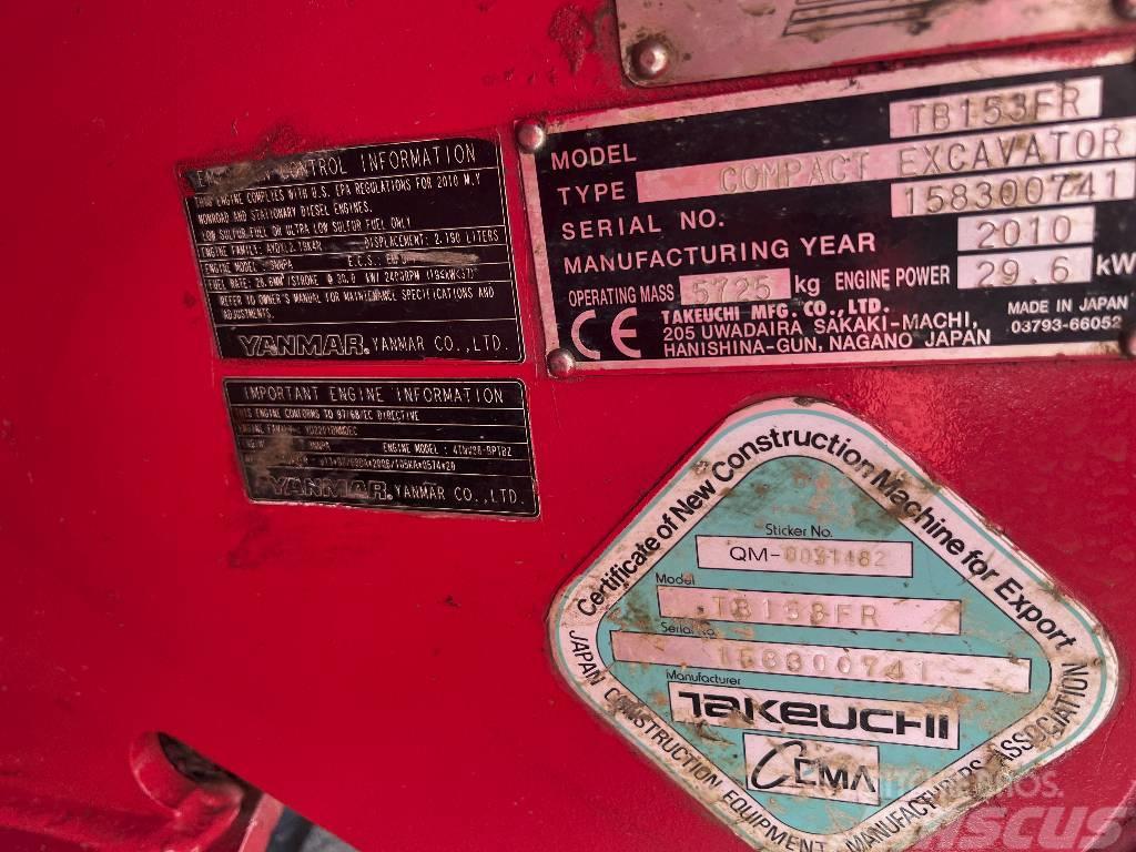 Takeuchi TB 153 FR *Powertilt+3xSchaufeln*5725kg Minigravemaskiner