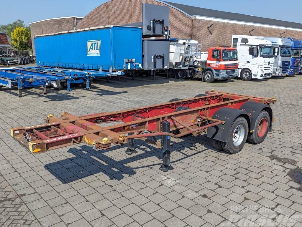 Krone SZC 20FT - 2-Assen ROR - STEEL Suspension - DOUBLE Semi-trailer med containerramme
