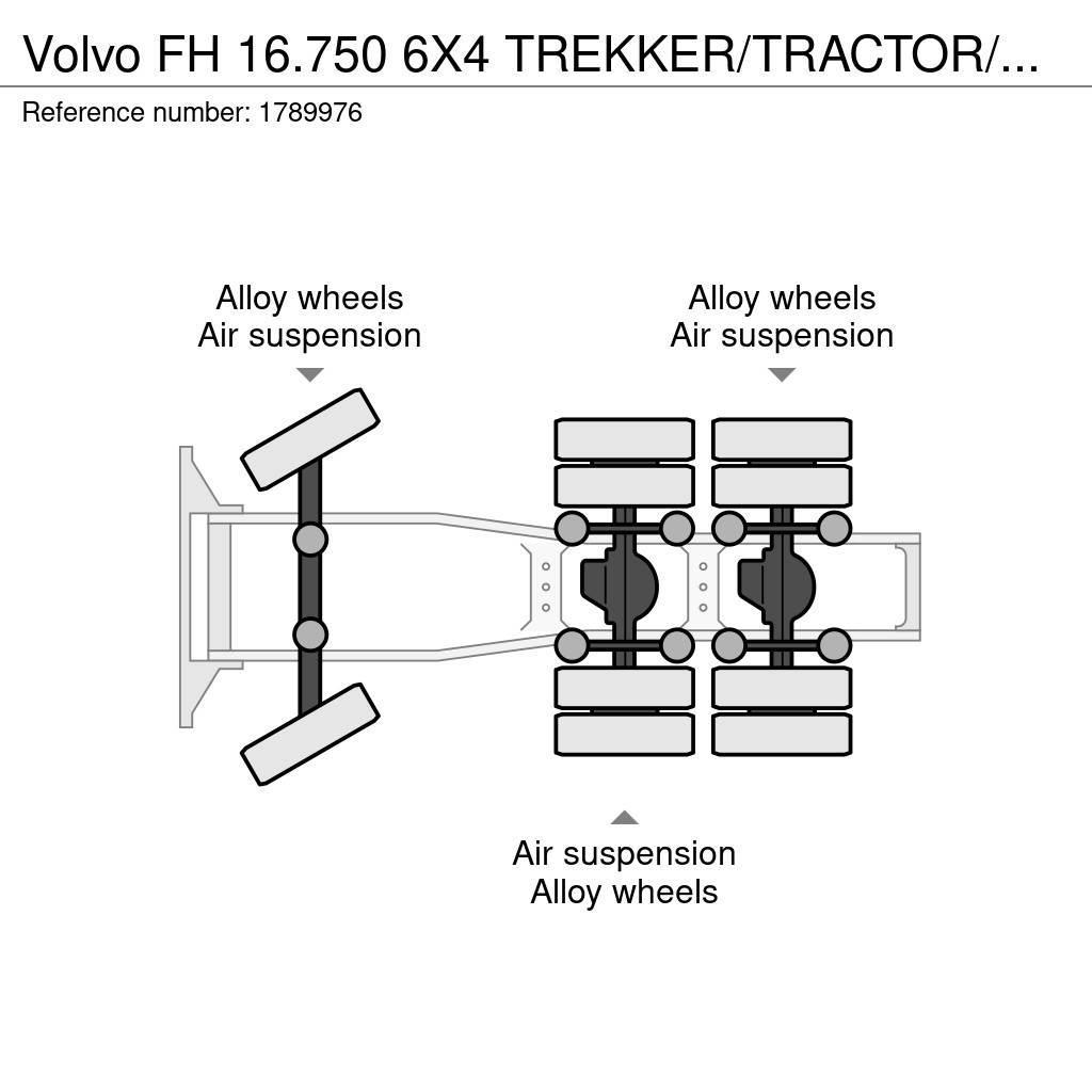 Volvo FH 16.750 6X4 TREKKER/TRACTOR/SZM EURO 6 HYDRAULIC Trækkere