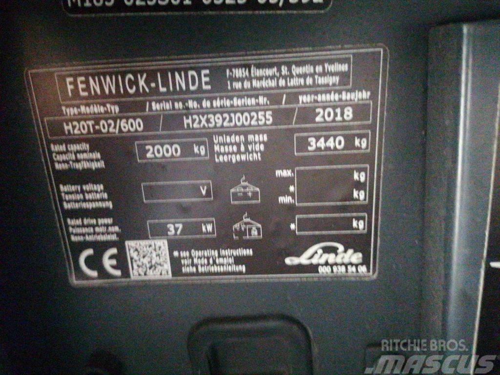 Linde H20T-02/600 LPG gaffeltrucks