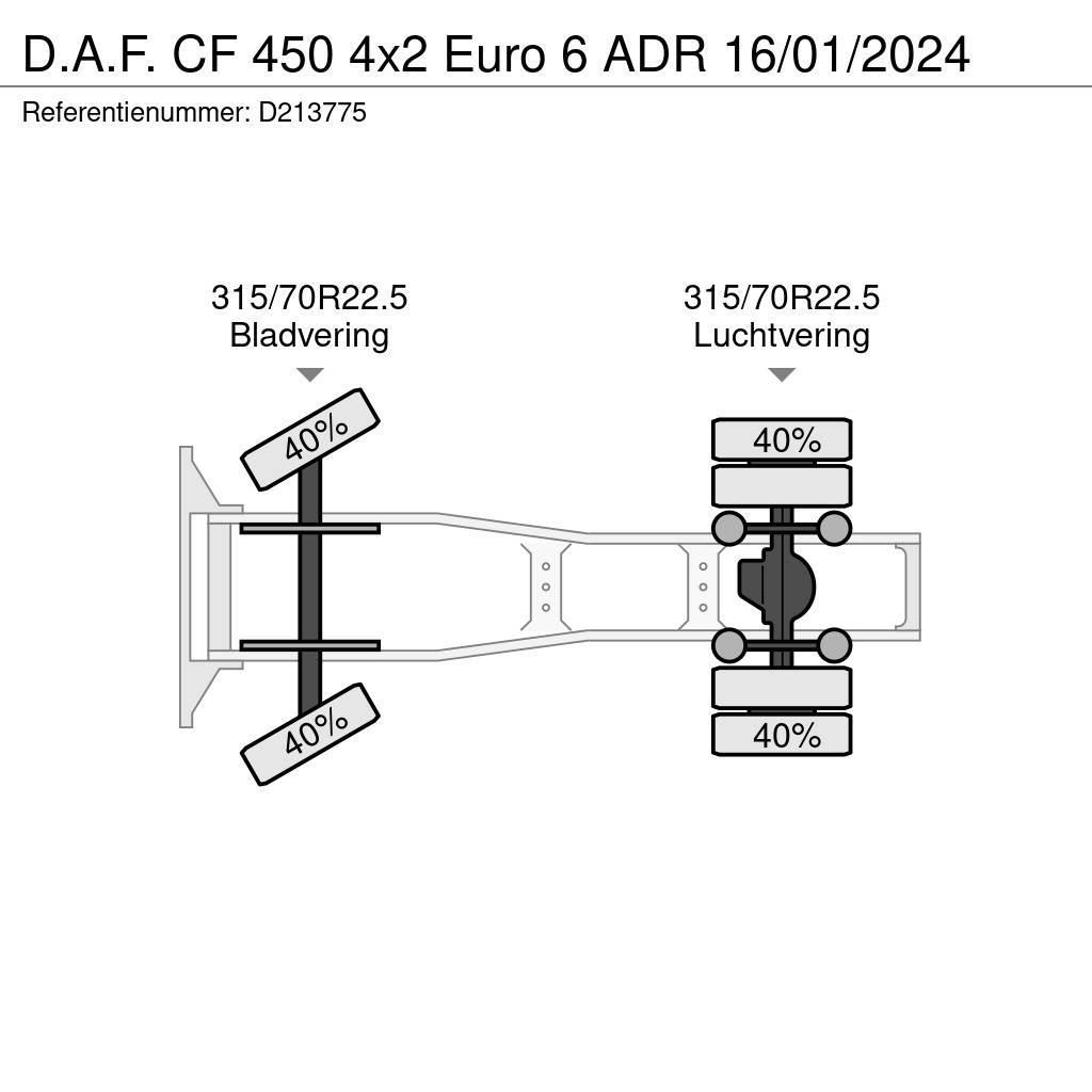 DAF CF 450 4x2 Euro 6 ADR 16/01/2024 Trækkere