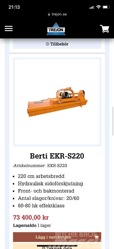 Berti Ekr-s 220 Slaghack Græsklippere og skårlæggere