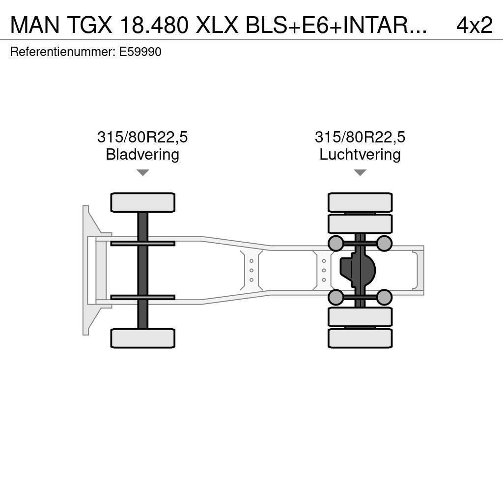 MAN TGX 18.480 XLX BLS+E6+INTARDER Trækkere