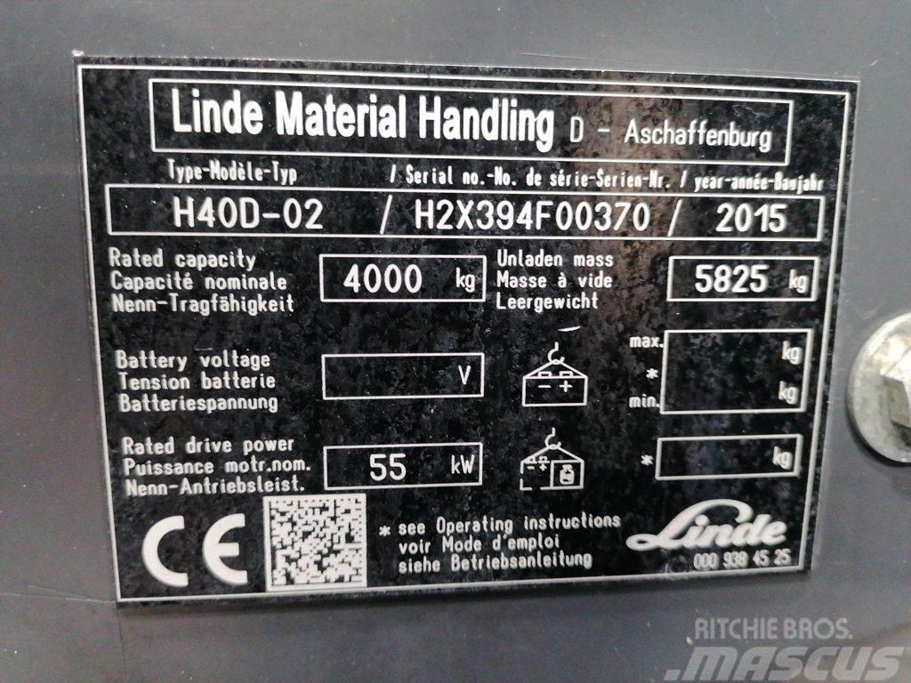 Linde H40D-02 Diesel gaffeltrucks