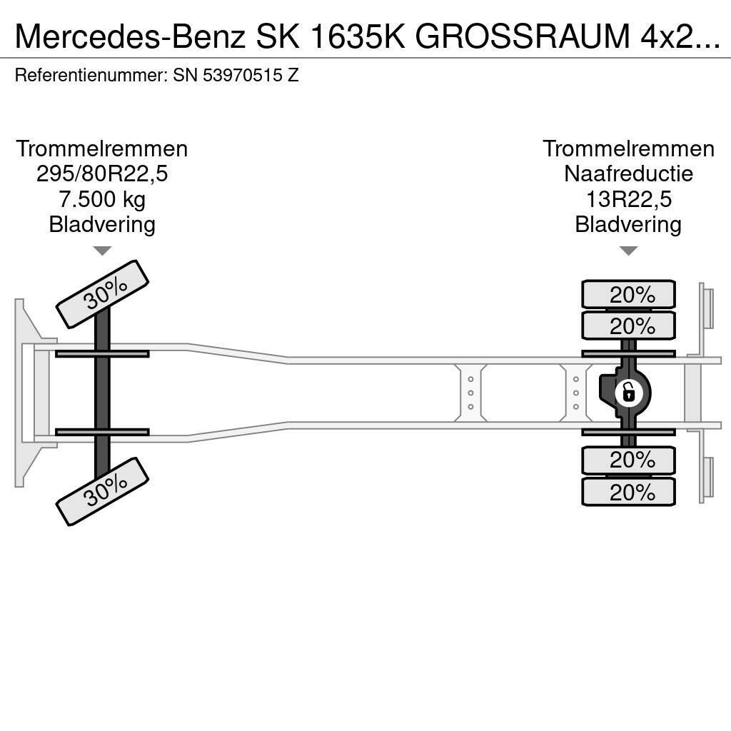 Mercedes-Benz SK 1635K GROSSRAUM 4x2 FULL STEEL CHASSIS (ZF MANU Lastbil med lad/Flatbed