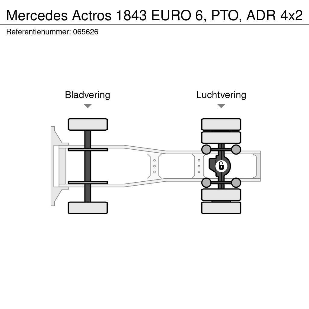 Mercedes-Benz Actros 1843 EURO 6, PTO, ADR Trækkere