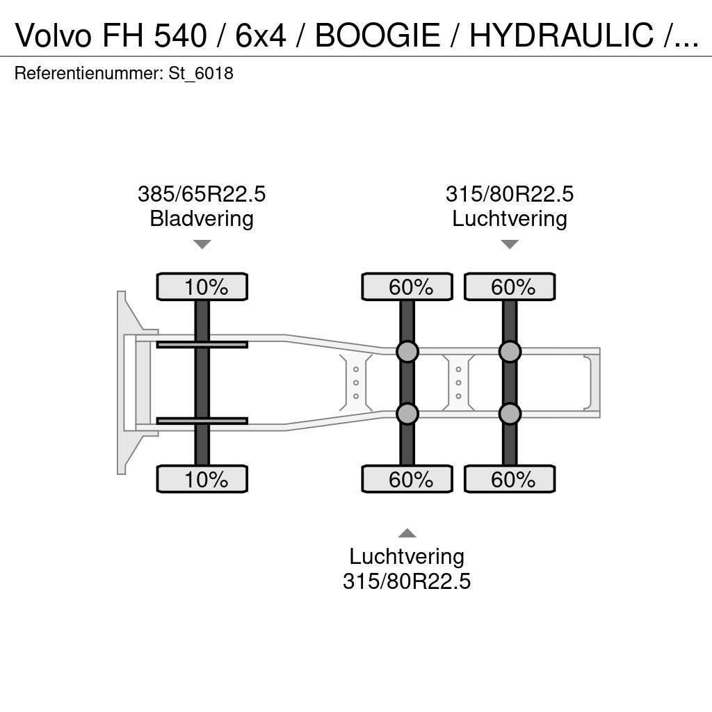 Volvo FH 540 / 6x4 / BOOGIE / HYDRAULIC / RETARDER / Trækkere