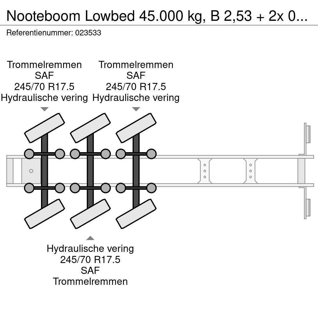 Nooteboom Lowbed 45.000 kg, B 2,53 + 2x 0,23 mtr, Lowbed Semi-trailer blokvogn