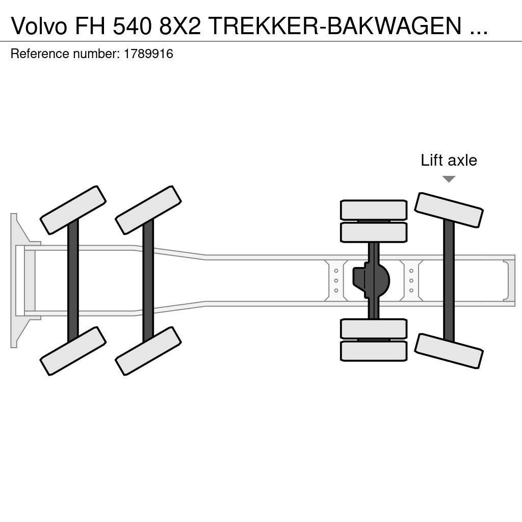 Volvo FH 540 8X2 TREKKER-BAKWAGEN COMBI + FASSI F1650RA. Trækkere