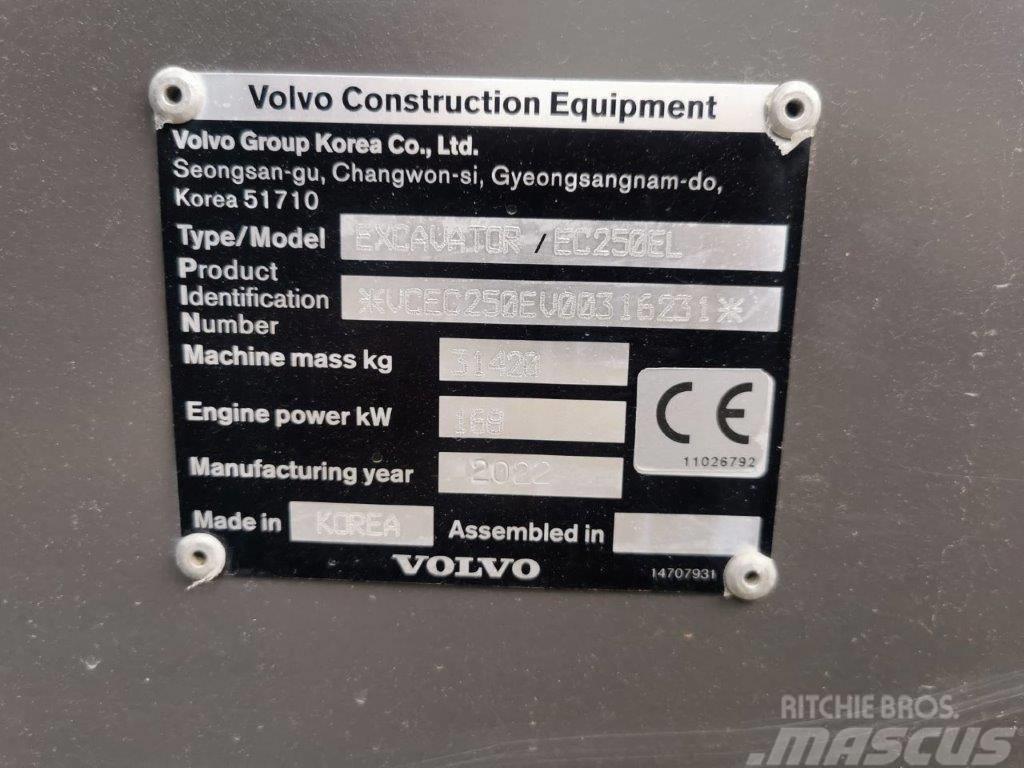 Volvo EC250EL Gravemaskiner på larvebånd