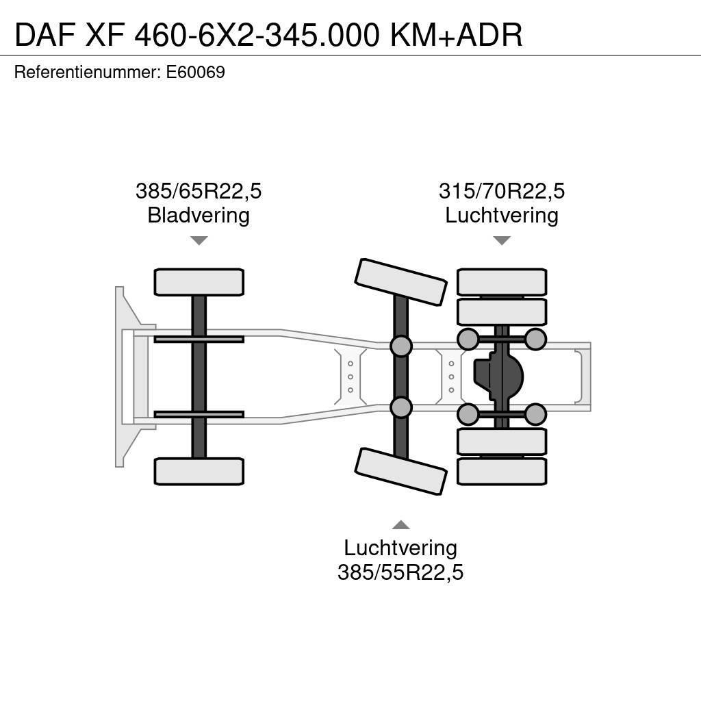 DAF XF 460-6X2-345.000 KM+ADR Trækkere