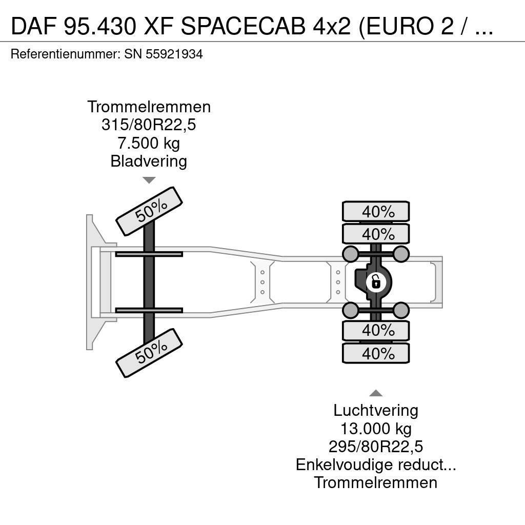 DAF 95.430 XF SPACECAB 4x2 (EURO 2 / ZF16 MANUAL GEARB Trækkere