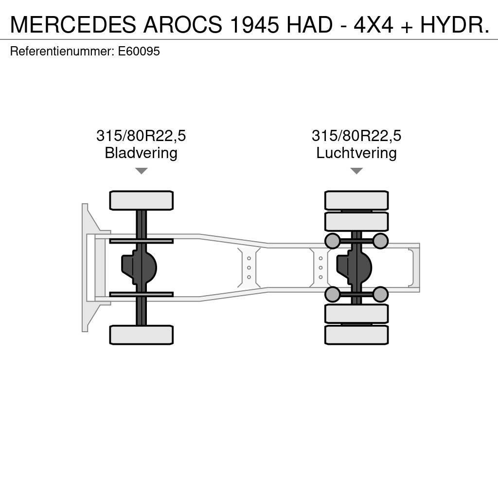Mercedes-Benz AROCS 1945 HAD - 4X4 + HYDR. Trækkere