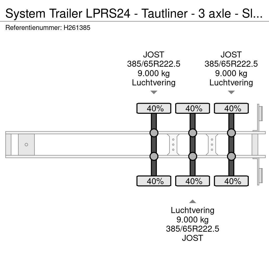  SYSTEM TRAILER LPRS24 - Tautliner - 3 axle - Slidi Semi-trailer med Gardinsider