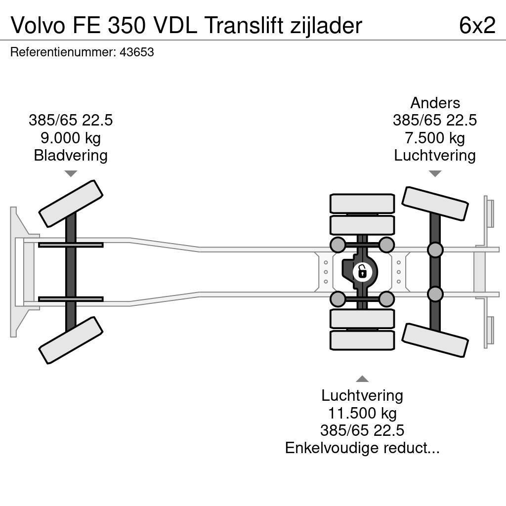 Volvo FE 350 VDL Translift zijlader Renovationslastbiler