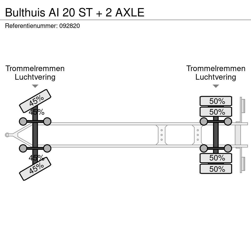 Bulthuis AI 20 ST + 2 AXLE Anhænger med containerramme