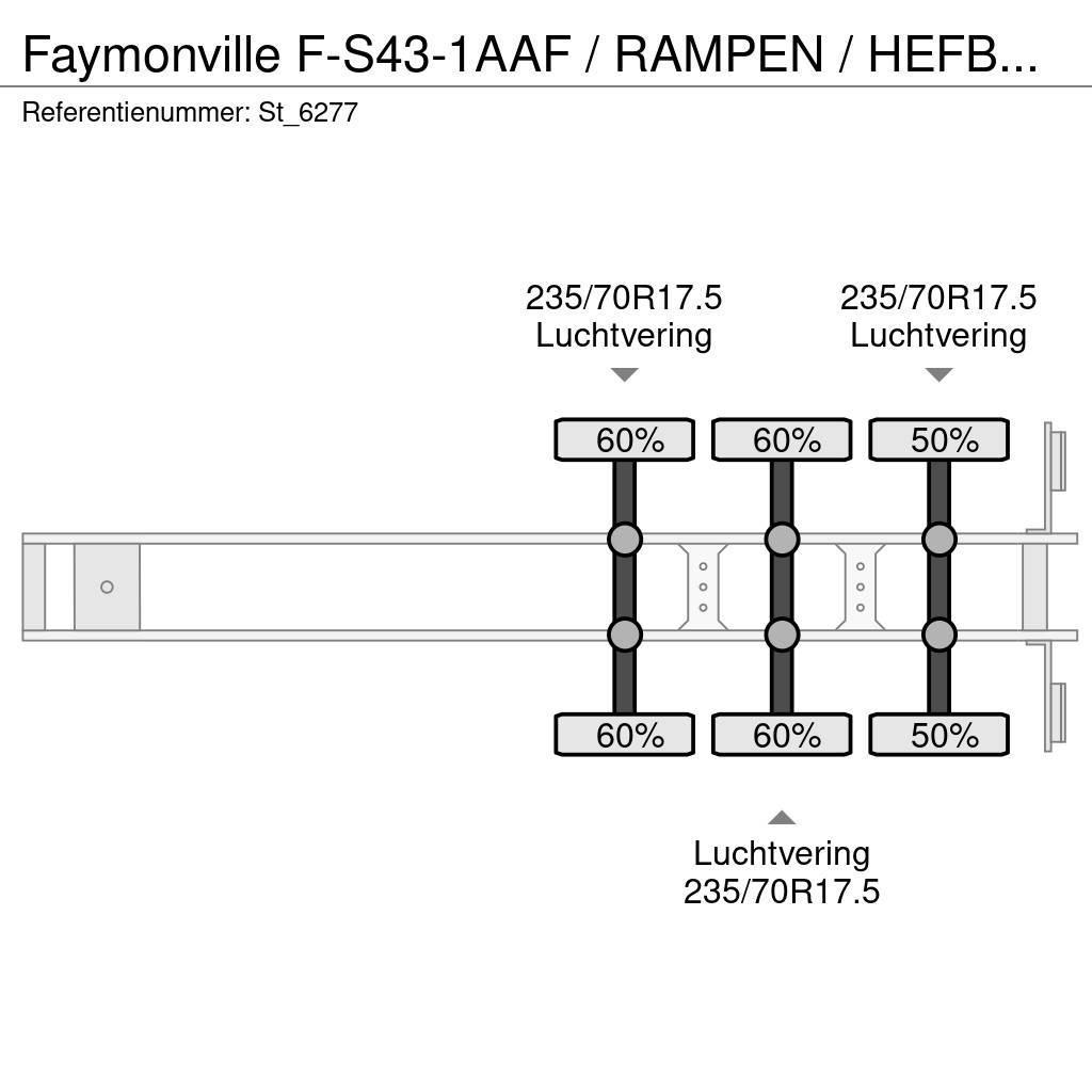 Faymonville F-S43-1AAF / RAMPEN / HEFBED / UITSCHUIFBAAR Semi-trailer blokvogn