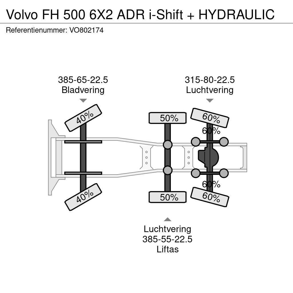 Volvo FH 500 6X2 ADR i-Shift + HYDRAULIC Trækkere