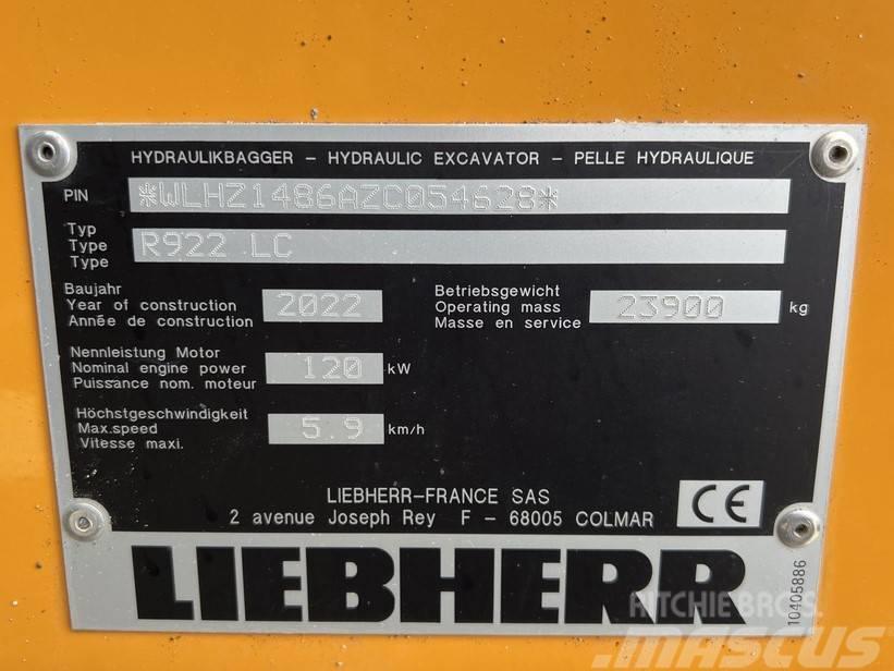Liebherr R922 LC Gravemaskiner på larvebånd