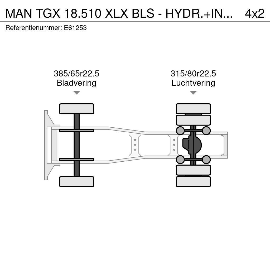MAN TGX 18.510 XLX BLS - HYDR.+INTARDER Trækkere
