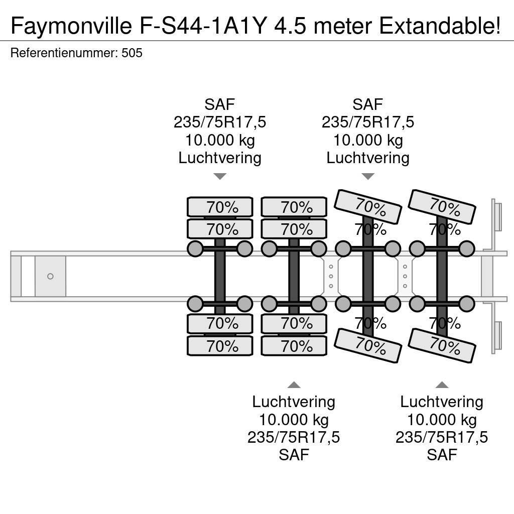 Faymonville F-S44-1A1Y 4.5 meter Extandable! Semi-trailer blokvogn