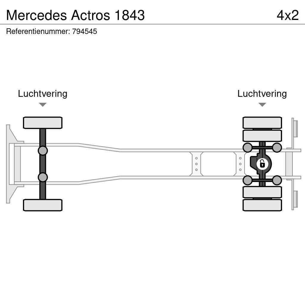 Mercedes-Benz Actros 1843 Lastbil med lad/Flatbed