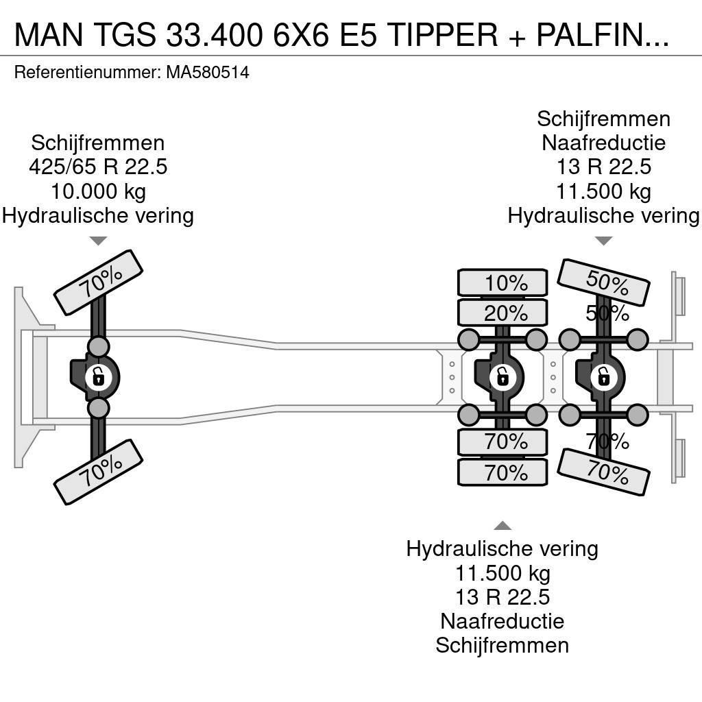 MAN TGS 33.400 6X6 E5 TIPPER + PALFINGER EPSILON Lastbiler med tip