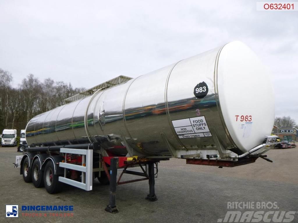  Crane Fruehauf Food tank inox 30 m3 / 1 comp Semi-trailer med Tank
