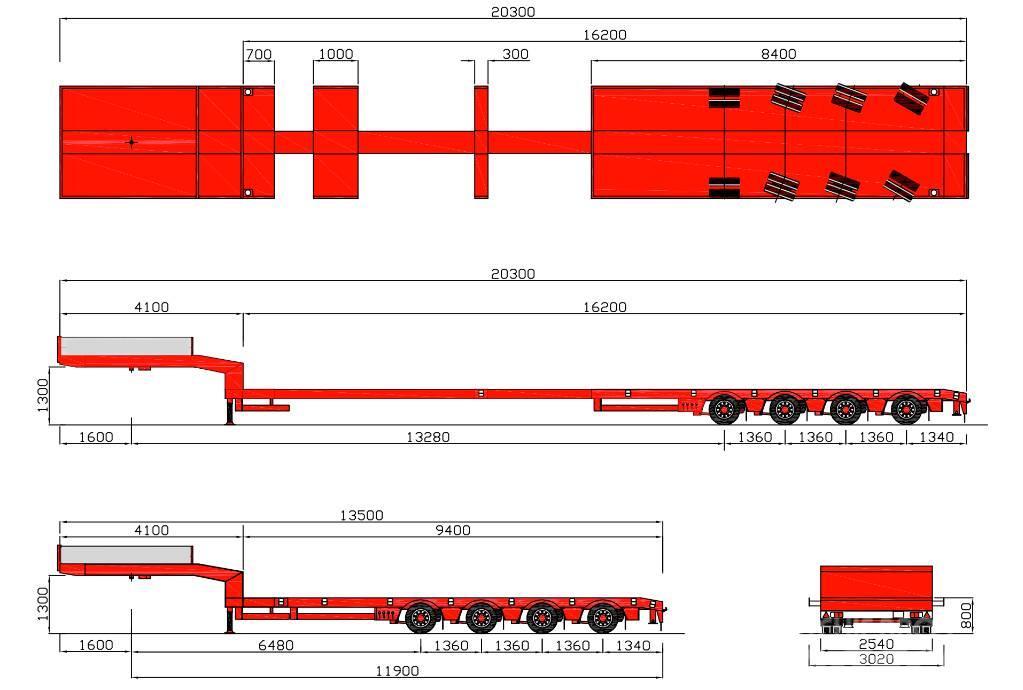 Faymonville STZ41X71-3 Semi-trailer blokvogn