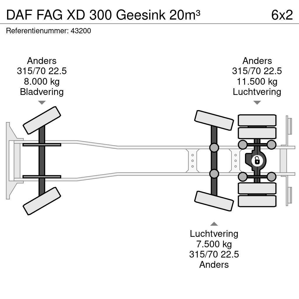 DAF FAG XD 300 Geesink 20m³ Renovationslastbiler