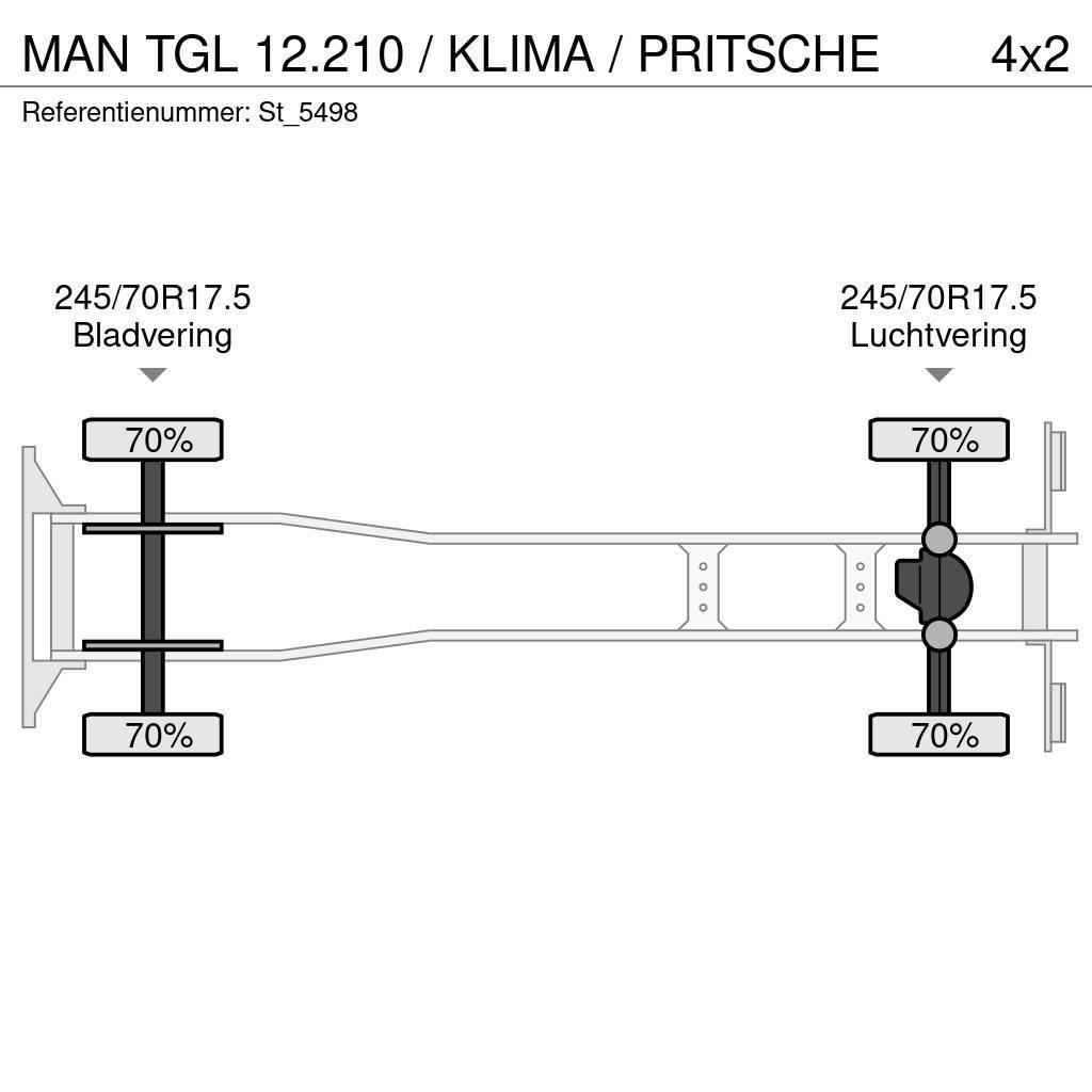 MAN TGL 12.210 / KLIMA / PRITSCHE Lastbil med lad/Flatbed
