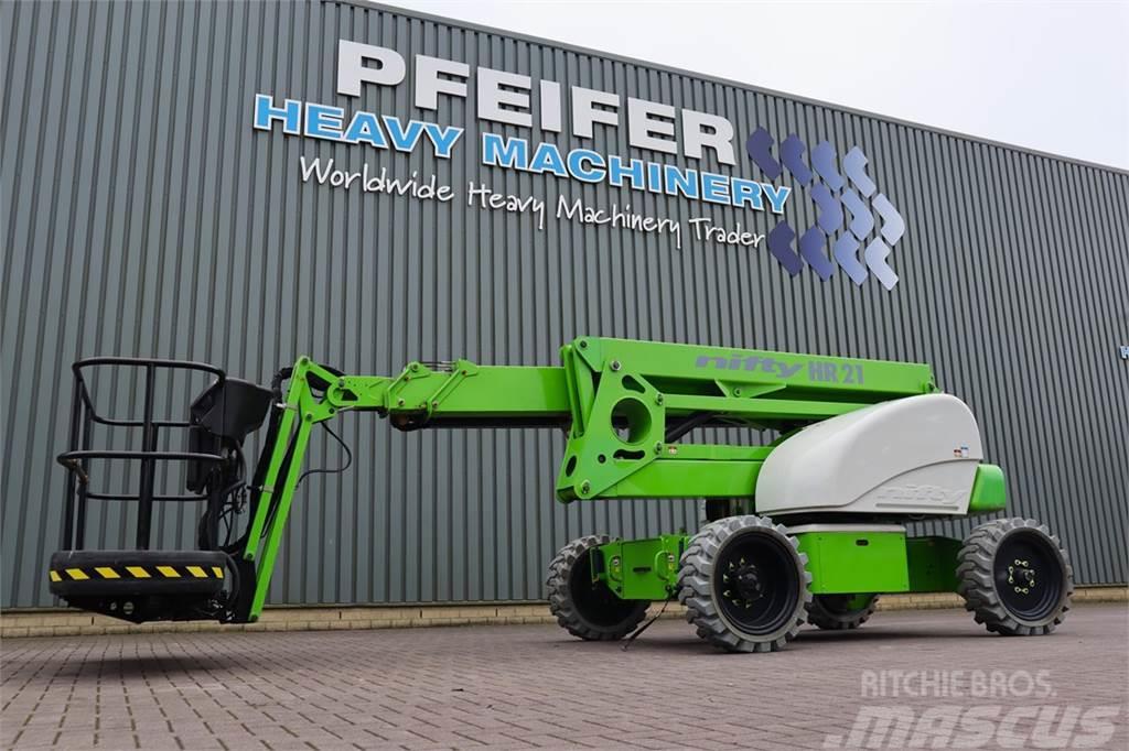 Niftylift HR21E 2WD Electric, 4x2 Drive, 21m Working Height, Bomlifte med knækarm