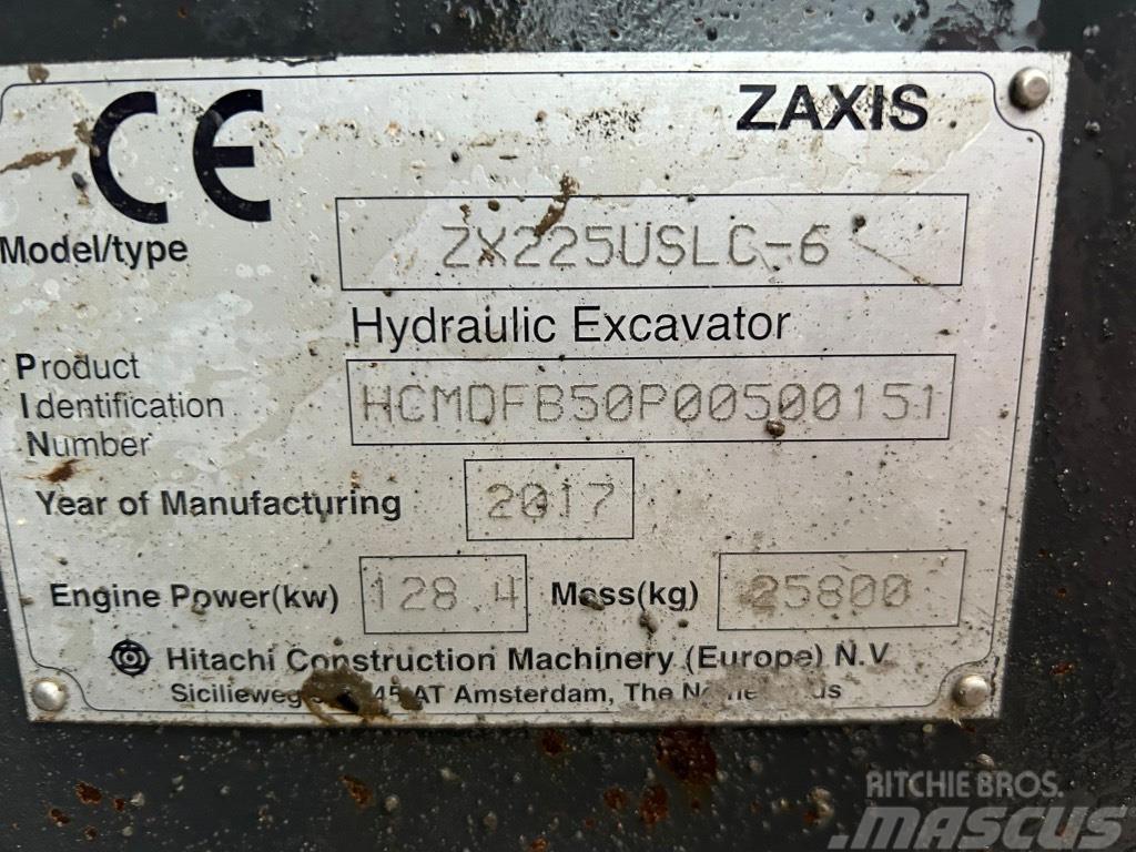Hitachi ZX225 USLC-6 Gravemaskiner på larvebånd