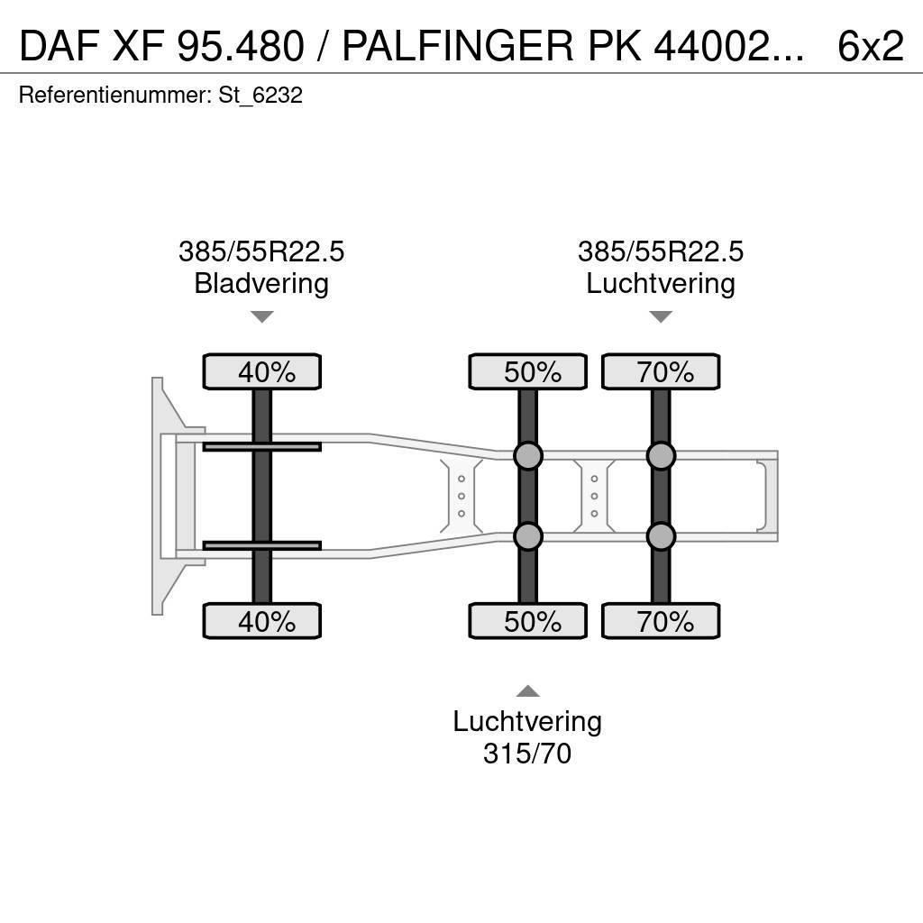 DAF XF 95.480 / PALFINGER PK 44002 / JIB / WINCH Trækkere