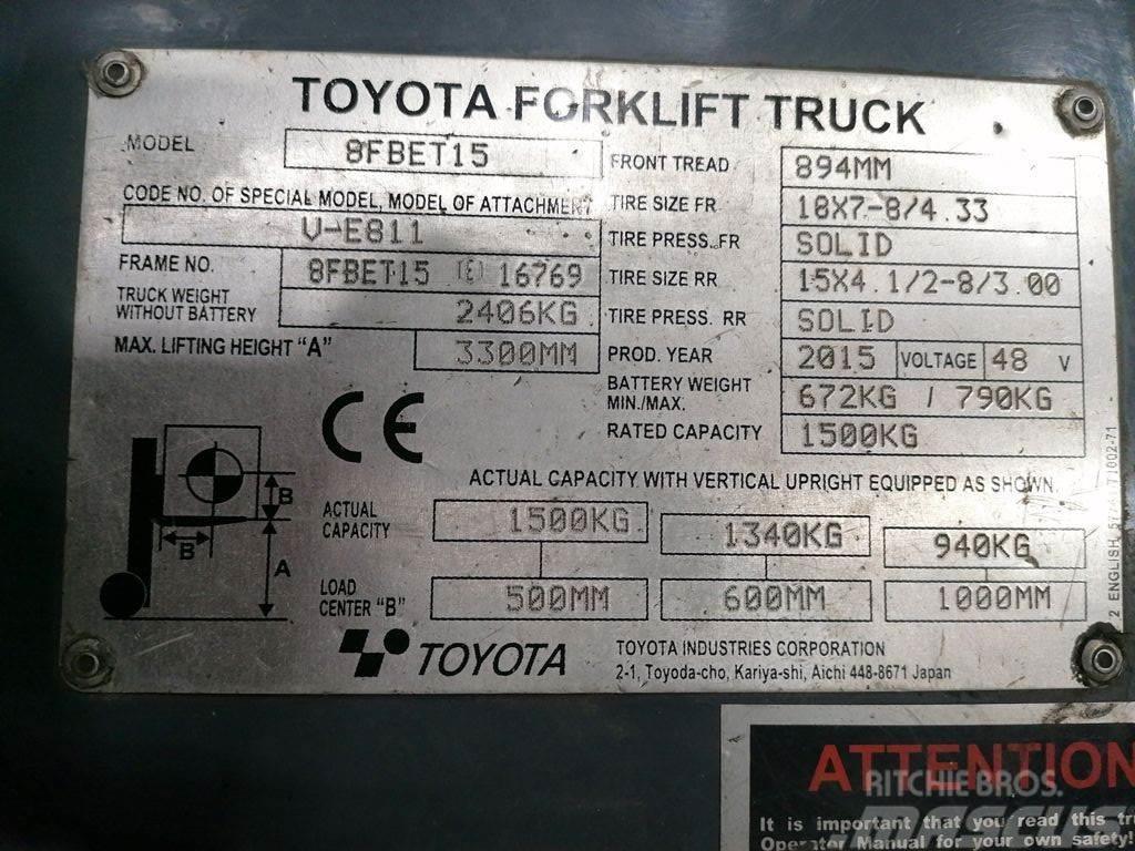 Toyota 8FBET15 El gaffeltrucks