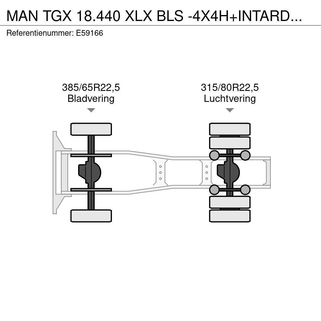 MAN TGX 18.440 XLX BLS -4X4H+INTARDER+HYDR. Trækkere