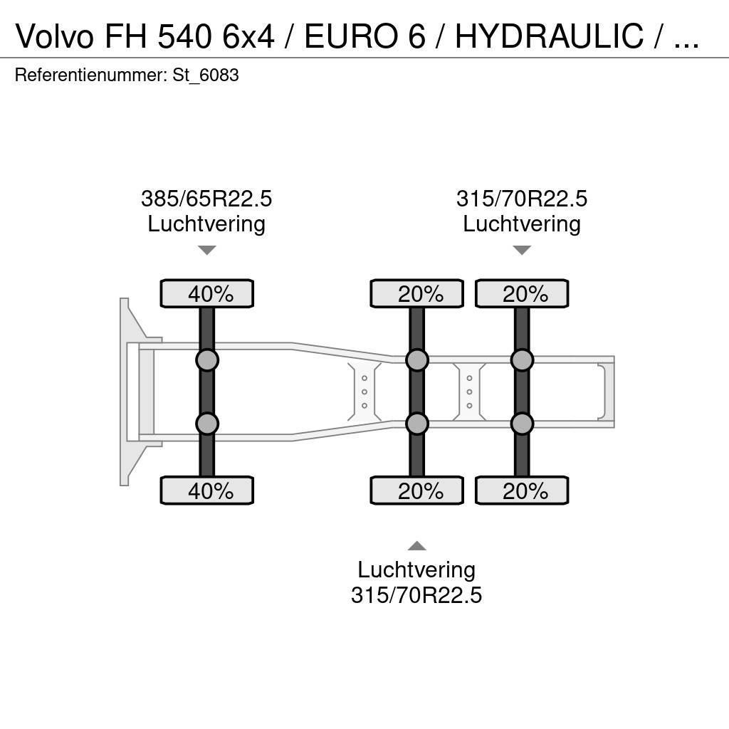 Volvo FH 540 6x4 / EURO 6 / HYDRAULIC / RETARDER Trækkere