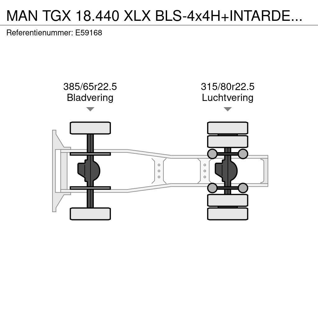 MAN TGX 18.440 XLX BLS-4x4H+INTARDER+HYDR. Trækkere