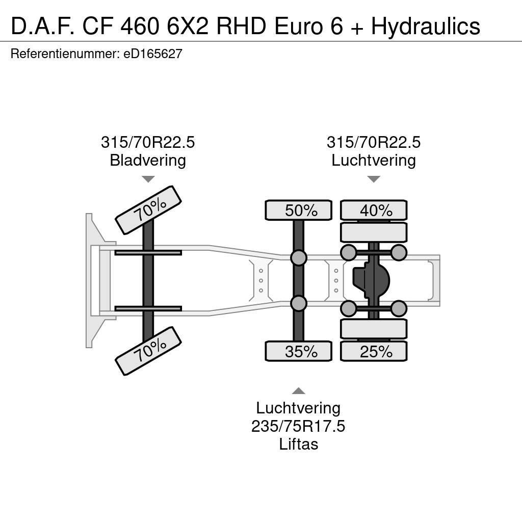 DAF CF 460 6X2 RHD Euro 6 + Hydraulics Trækkere