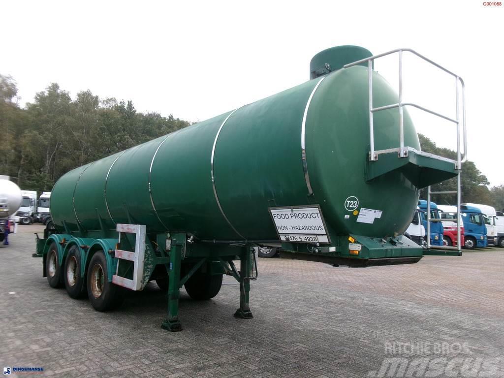  Melton Food tank inox 25 m3 / 1 comp Semi-trailer med Tank