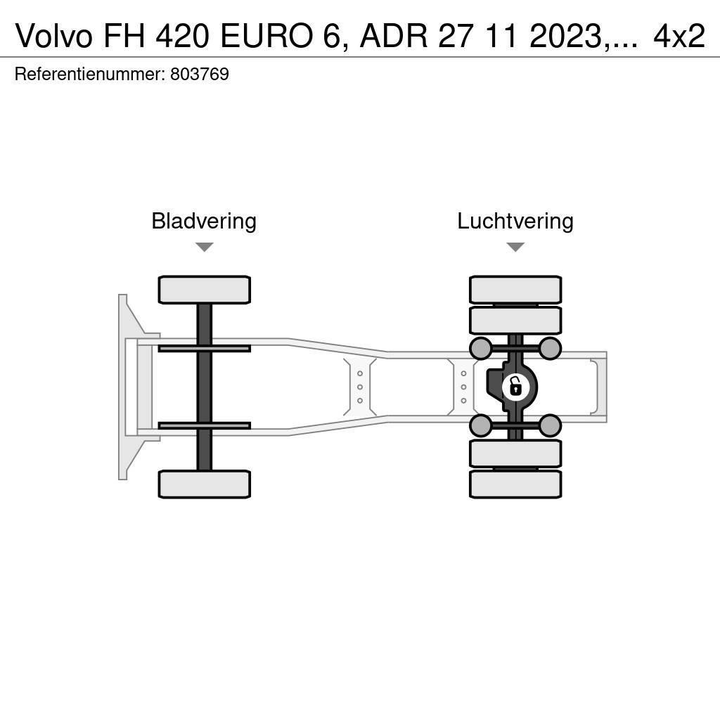 Volvo FH 420 EURO 6, ADR 27 11 2023, PTO Trækkere