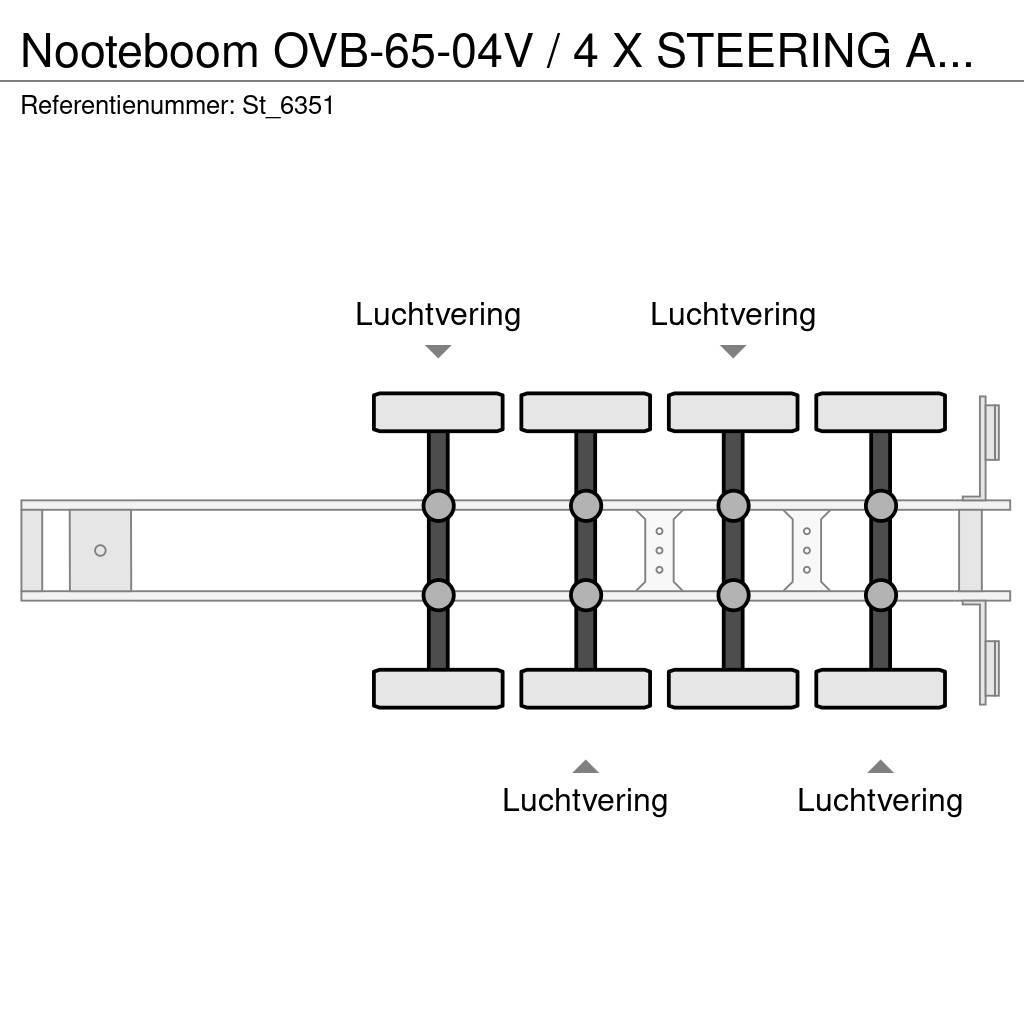 Nooteboom OVB-65-04V / 4 X STEERING AXLE / LIFT AXLE / 20.3 Andre Semi-trailere
