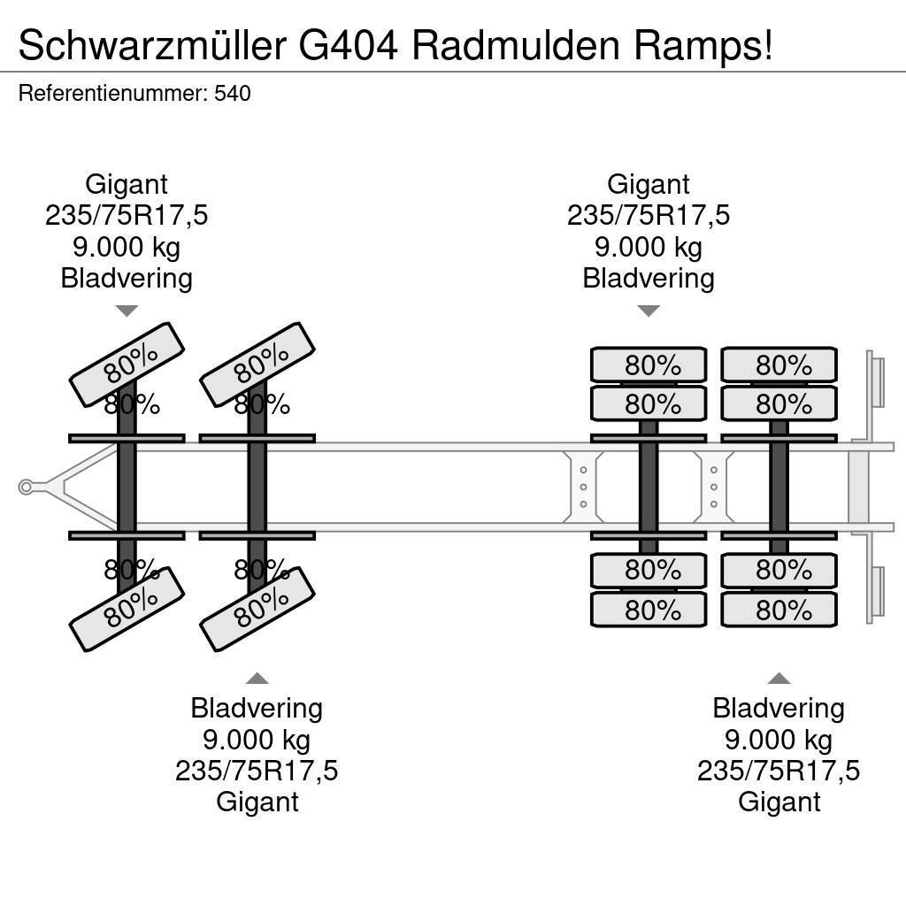 Schwarzmüller G404 Radmulden Ramps! Blokvogn