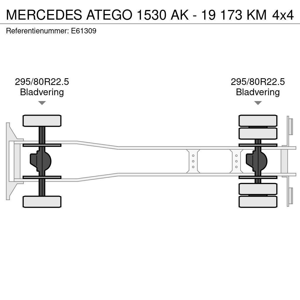 Mercedes-Benz ATEGO 1530 AK - 19 173 KM Lastbiler med containerramme / veksellad