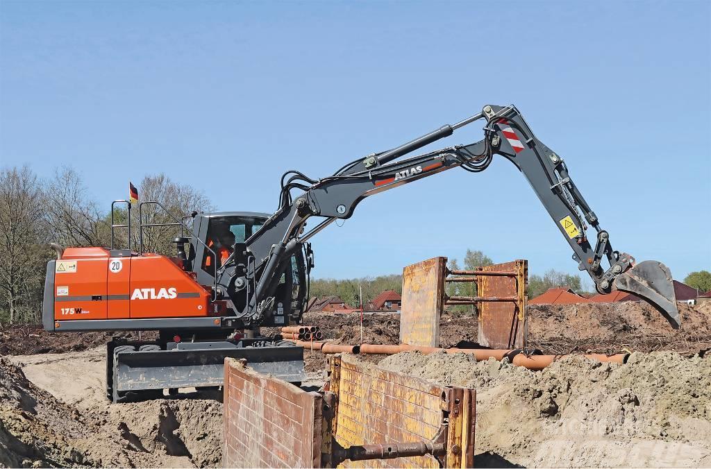 Atlas 175 W Koparka kołowa wheeled excavator Gravemaskiner på hjul