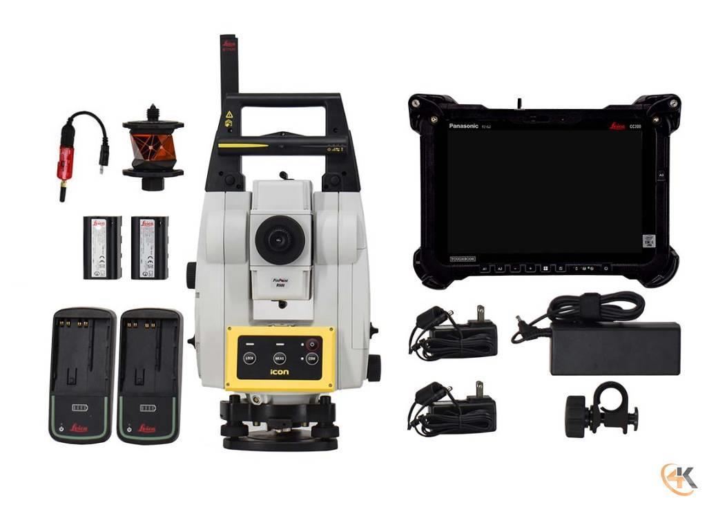 Leica Used iCR70 5" Robotic Total Station w CC200 & iCON Other components
