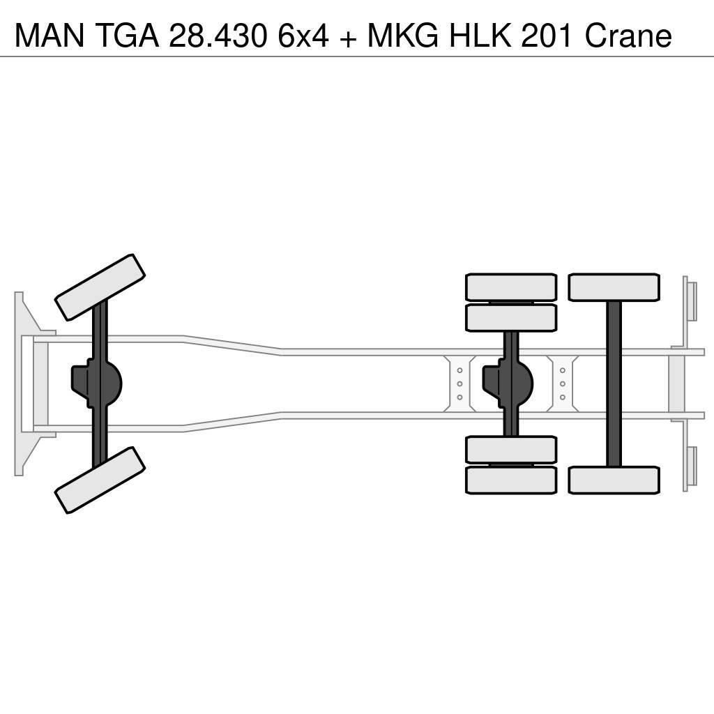 MAN TGA 28.430 6x4 + MKG HLK 201 Crane Kraner til alt terræn
