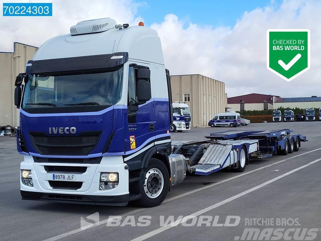 Iveco Stralis 500 4X2 ROLFO Truck transporter Standklima Autotransportere / Knæklad