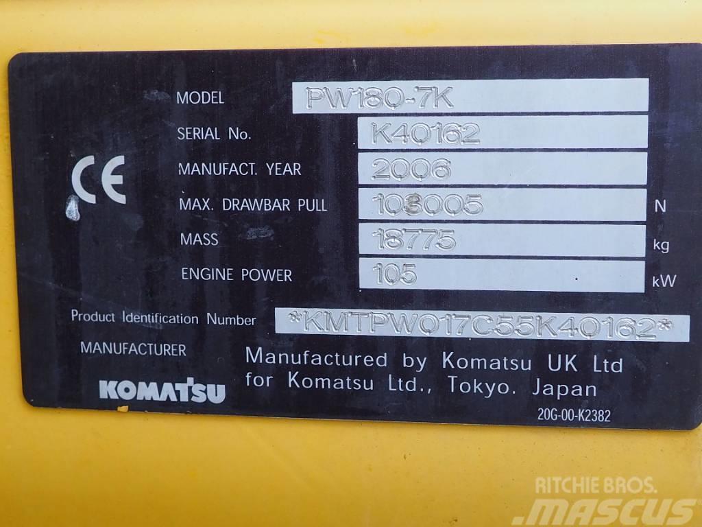 Komatsu PW180-7K Gravemaskiner på hjul